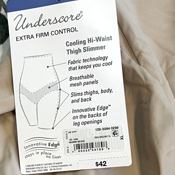 Underscore Thigh Slimmers 129-5064 extra firm control cooling hi-waist size XL - Picture 4 of 5